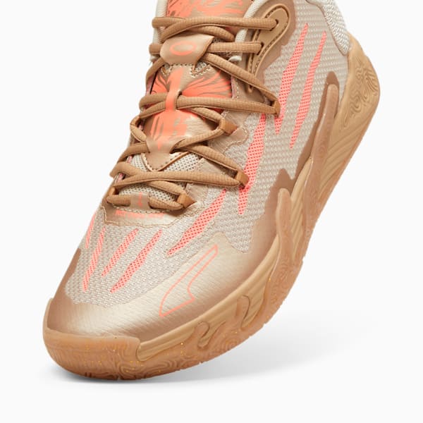 MB.03 CNY Unisex Basketball Shoes, PUMA Gold-Fluro Peach Pes, extralarge-AUS