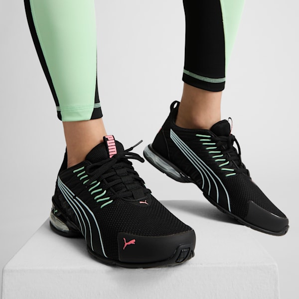Tenis de running para mujer Voltaic Evo, PUMA Black-Passionfruit, extralarge