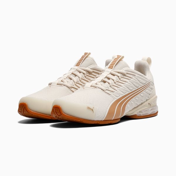 Chaussures de course à pied Voltaic Evo Femme, Alpine Snow-PUMA Gold-Gum, extralarge