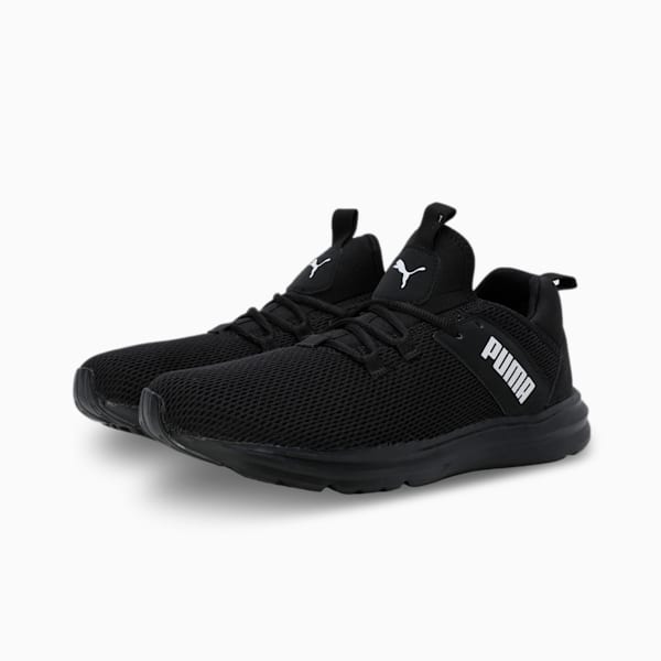 Enzo Leam Men's Running Shoes, PUMA Black-PUMA White, extralarge-IND