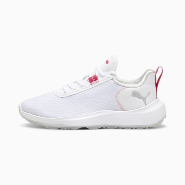 Fusion Crush Sport Women's Golf Shoes, PUMA White-Garnet Rose, extralarge-GBR