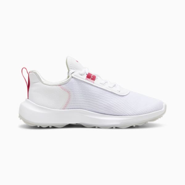 Fusion Crush Sport Women's Golf Shoes, PUMA White-Garnet Rose, extralarge-GBR