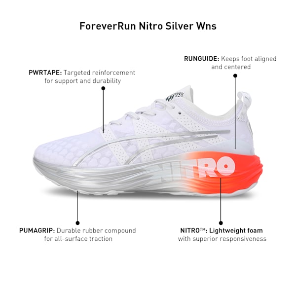 ForeverRun NITRO™ Women's Running Shoes, PUMA White-Cherry Tomato, extralarge-IND