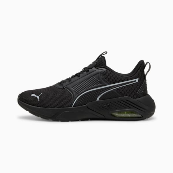 X-Cell Nova FS Ultra Unisex Running Shoes, PUMA Black-Electric Lime-Cool Mid Gray, extralarge-IND