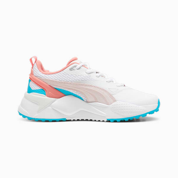 ウィメンズ ゴルフ GS-X エフェクト スパイクレス シューズ, PUMA White-Team Aqua-Melon Punch, extralarge-JPN