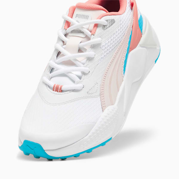 ウィメンズ ゴルフ GS-X エフェクト スパイクレス シューズ, PUMA White-Team Aqua-Melon Punch, extralarge-JPN