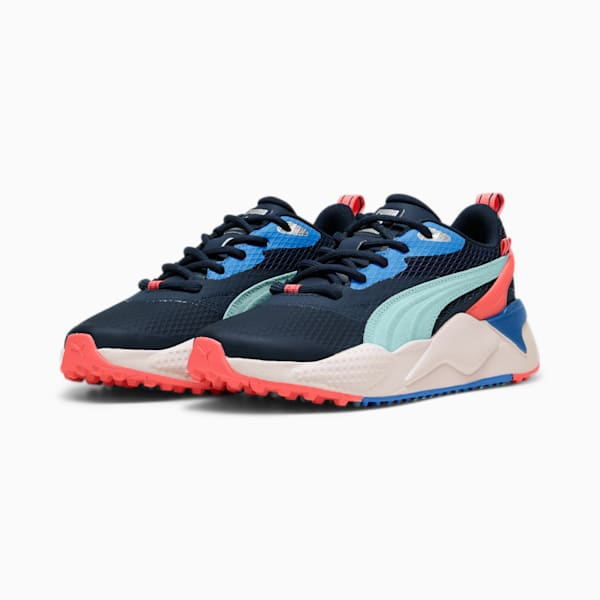 ウィメンズ ゴルフ GS-X エフェクト スパイクレス シューズ, Deep Navy-Silver Sky-Melon Punch, extralarge-JPN