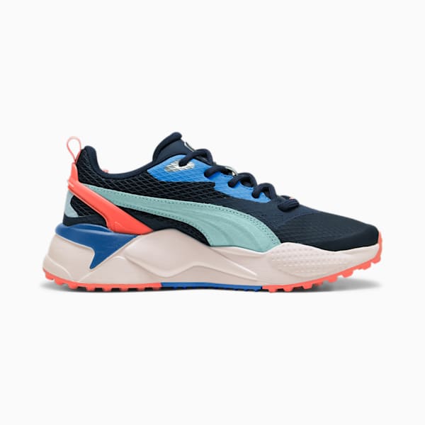 ウィメンズ ゴルフ GS-X エフェクト スパイクレス シューズ, Deep Navy-Silver Sky-Melon Punch, extralarge-JPN