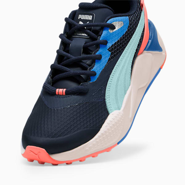 ウィメンズ ゴルフ GS-X エフェクト スパイクレス シューズ, Deep Navy-Silver Sky-Melon Punch, extralarge-JPN