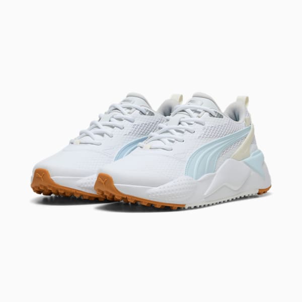 ウィメンズ ゴルフ GS-X エフェクト スパイクレス シューズ, PUMA White-Warm White-Icy Blue, extralarge-JPN