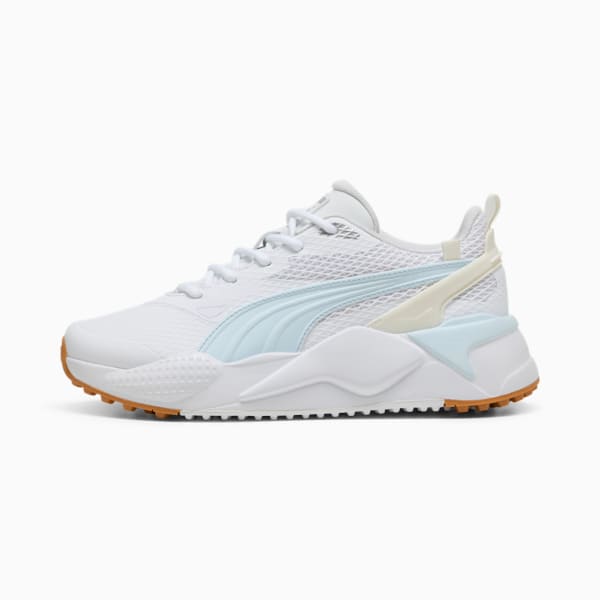 ウィメンズ ゴルフ GS-X エフェクト スパイクレス シューズ, PUMA White-Warm White-Icy Blue, extralarge-JPN