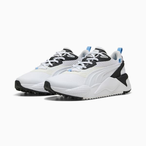 ウィメンズ ゴルフ GS-X エフェクト スパイクレス シューズ, PUMA White-Warm White-Team Light Blue, extralarge-JPN