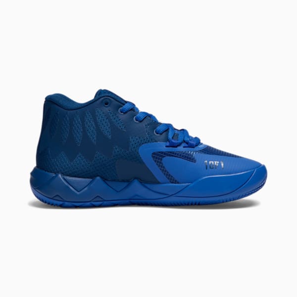 PUMA x LAMELO BALL MB.01 Team Big Kids' Basketball Shoes, Blazing Blue-Royal Sapphire-Blue Glimmer-PUMA White, extralarge