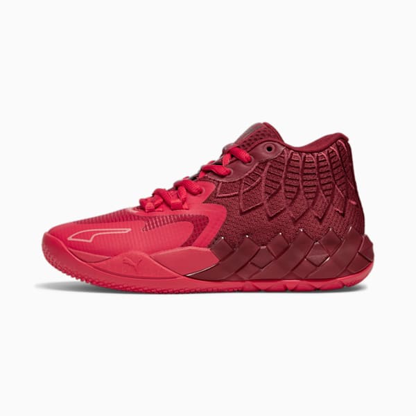 PUMA x LAMELO BALL MB.01 Team Big Kids' Basketball Shoes, Intense Red-For All Time Red-Carnation Pink-PUMA Black, extralarge