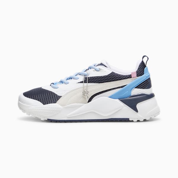 メンズ ゴルフ PUMA x PTC GS-X エフェクト スパイクレスシューズ, PUMA White-Deep Navy, extralarge-JPN