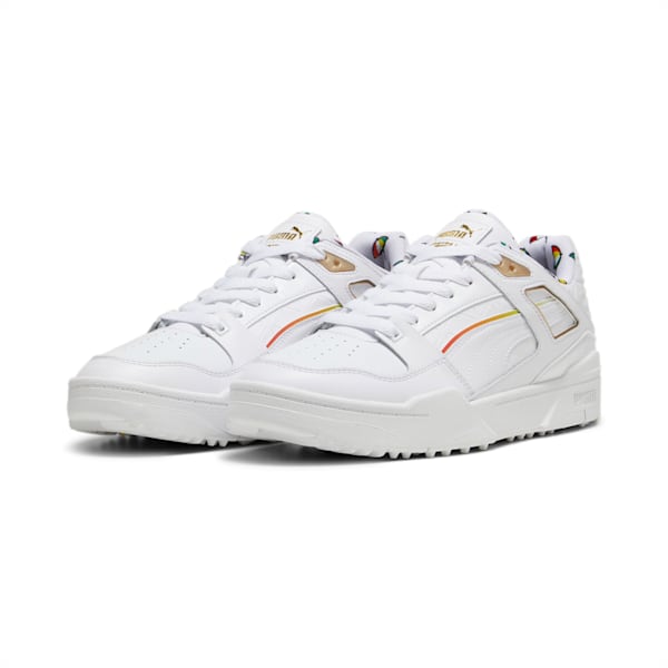 ユニセックス ゴルフ PUMA x ARNOLD PALMER スリップストリーム スパイクレスシューズ, PUMA White-Speed Yellow, extralarge-JPN