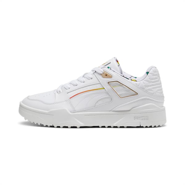 ユニセックス ゴルフ PUMA x ARNOLD PALMER スリップストリーム スパイクレスシューズ, PUMA White-Speed Yellow, extralarge-JPN