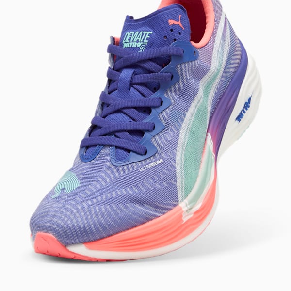 Deviate NITRO™ Elite 3 Men's Running Shoes, Lapis Lazuli-Sunset Glow-Electric Peppermint, extralarge