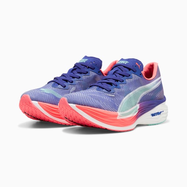 Deviate NITRO™ Elite 3 Running Shoes Women, Lapis Lazuli-Sunset Glow-Electric Peppermint, extralarge
