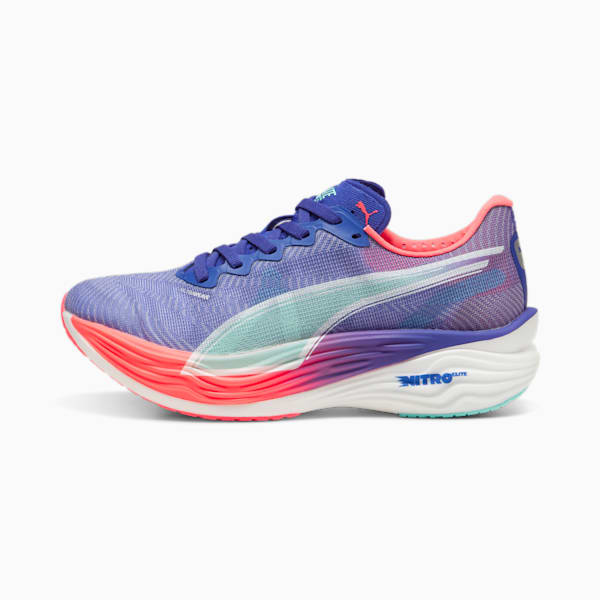 Deviate NITRO™ Elite 3 Women's Running Shoes, Lapis Lazuli-Sunset Glow-Electric Peppermint, extralarge