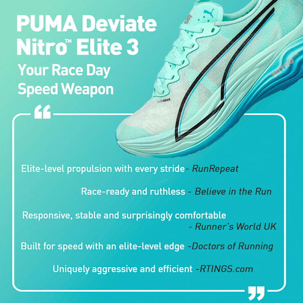 Deviate NITRO™ Elite 3 Women's Running Shoes, Mint Melt-Speed Blue, extralarge-IND