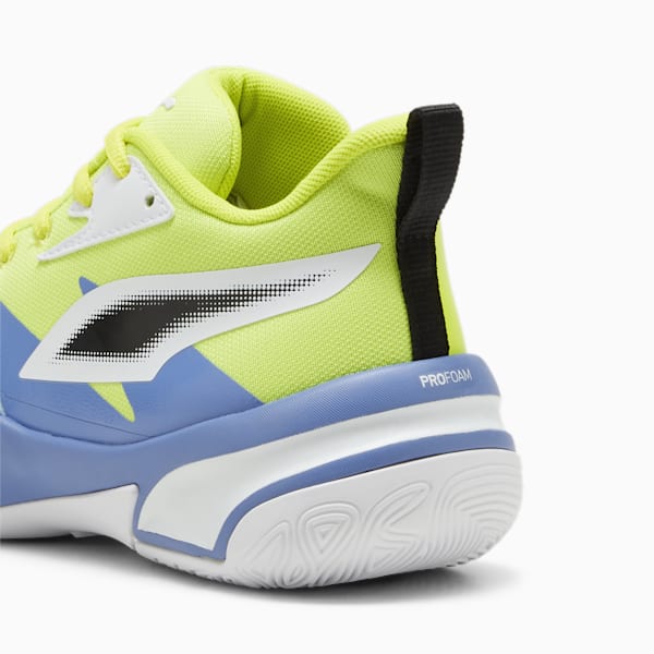 Genetics Youth Basketball Shoes, Electric Lime-Blue Skies, extralarge-IND