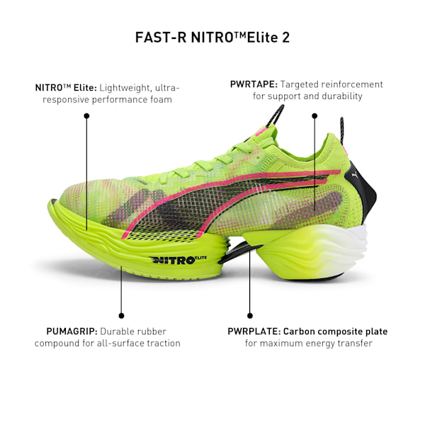 FAST-R NITRO™ Elite 2 Men's Running Shoes, Lime Pow-PUMA Black-Poison Pink, extralarge-IND