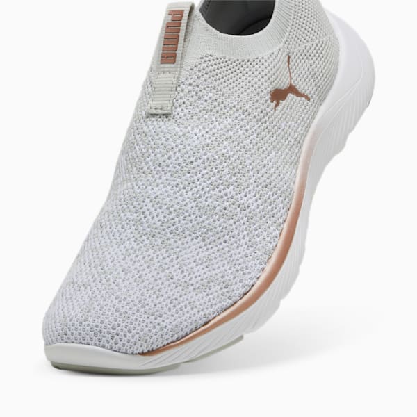 Tenis mujer running Softride Remi Knit, Ash Gray-PUMA White-Rose Gold, extralarge