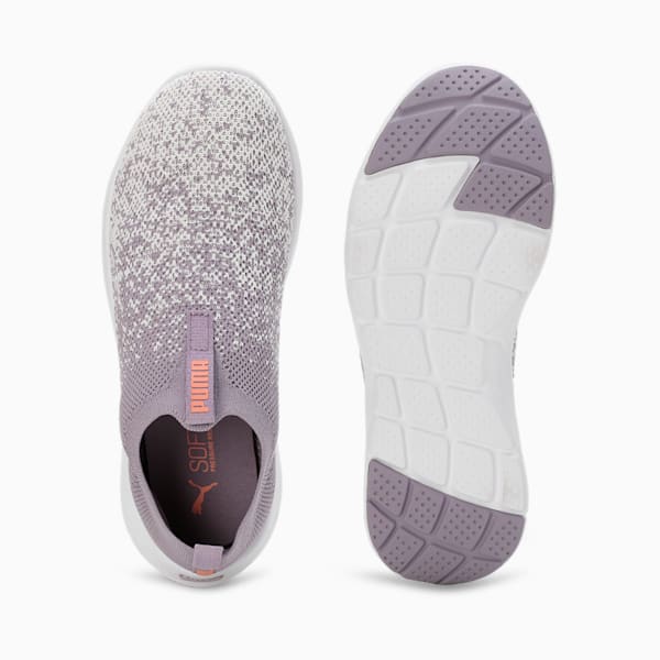 Softride Remi Slip-On Knit Women's Running Shoes, Pale Plum-Warm White-Deeva Peach, extralarge-IND