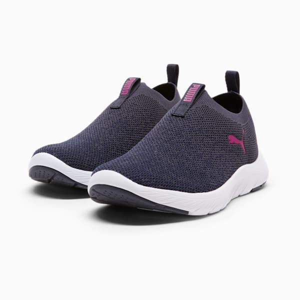 Softride Remi Slip-On Knit Women's Running Shoe, New Navy-PUMA Navy-Magenta Gleam, extralarge