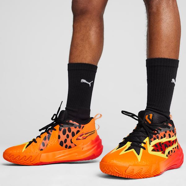 Chaussures de basketball Scoot Zeros PUMA HOOPS x CHEETOS®, For All Time Red-Rickie Orange-Yellow Blaze-PUMA Black, extralarge