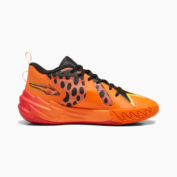 Tenis de básquetbol PUMA HOOPS x CHEETOS Scoot Zeros, For All Time Red-Rickie Orange-Yellow Blaze-PUMA Black, extralarge