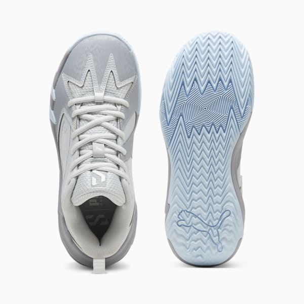 Tenis de baloncesto Scoot Zeros Grey Frost para niños grandes, Silver Mist-Gray Fog, extralarge