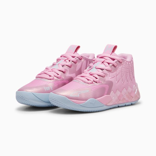 PUMA x LAMELO BALL MB.01 IRIDESCENT Big Kids' Basketball Shoes, Lilac Chiffon-Light Aqua, extralarge