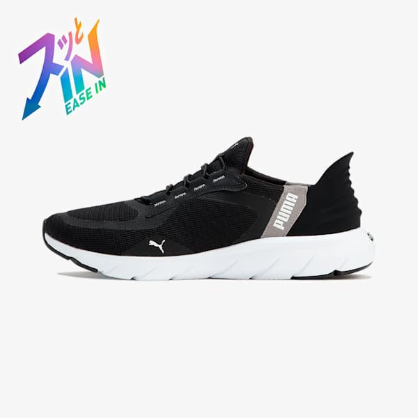 ユニセックス ソフトライド フレックス レース イーズイン ワイド ランニングシューズ, PUMA Black-Stormy Slate-PUMA White, extralarge-JPN