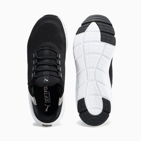 ユニセックス ソフトライド フレックス レース イーズイン ワイド ランニングシューズ, PUMA Black-Stormy Slate-PUMA White, extralarge-JPN