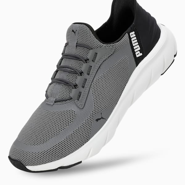 Softride FlexLace Ease In Unisex Running Shoes, Flat Medium Gray-Flat Dark Gray-Warm White, extralarge-IND