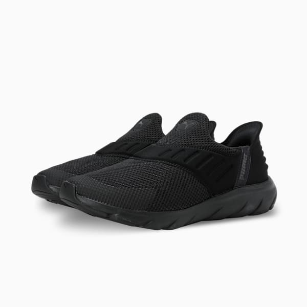 Softride Flex Ease In Slip-On Shoes, PUMA Black-Flat Dark Gray, extralarge-IND