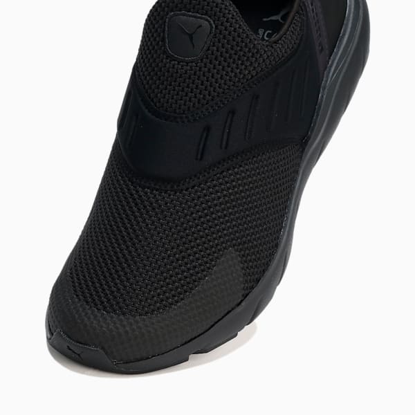 ユニセックス ソフトライド フレックス イーズイン ワイド ランニングシューズ, PUMA Black-Flat Dark Gray, extralarge-JPN