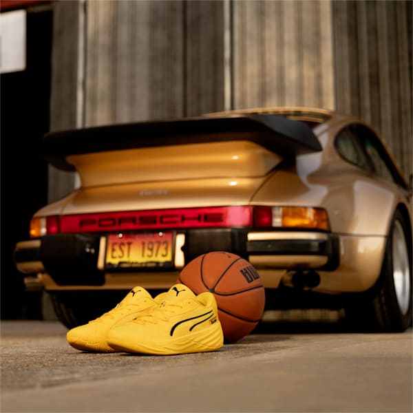 PUMA x PORSCHE All-Pro NITRO™ Men's Basketball Shoe, Sport Yellow-PUMA Black, extralarge