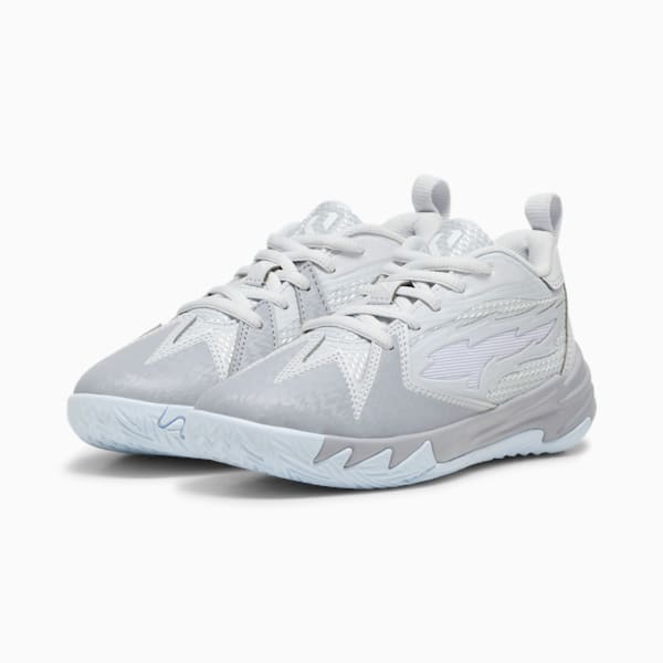 Scoot Zeros Grey Frost Little Kids' Basketball Shoes, Silver Mist-Gray Fog, extralarge