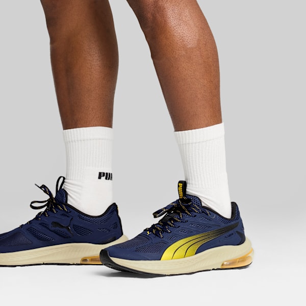 X-Cell Lightspeed Men's Running Shoes, PUMA Navy-Yellow Sizzle-PUMA Black, extralarge-IND