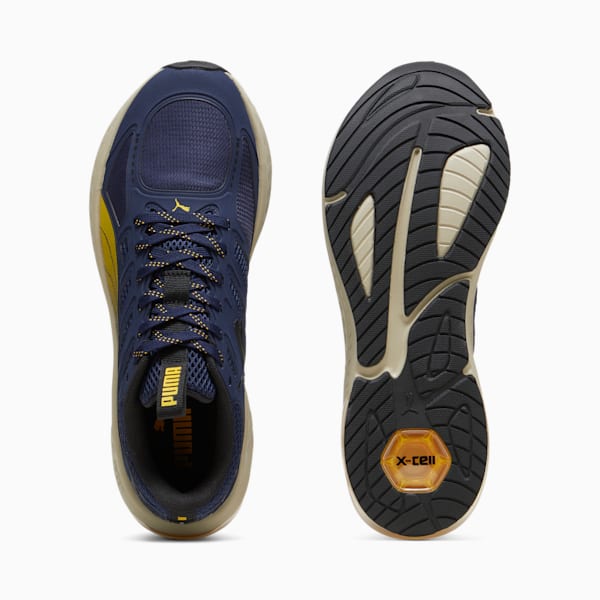 X-Cell Lightspeed Men's Running Shoe, PUMA Navy-Yellow Sizzle-PUMA Black, extralarge