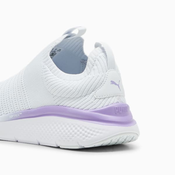 SOFTRIDE Pro Echo Slip-On Women's Running Shoe, Silver Mist-Lavender Alert-PUMA White, extralarge