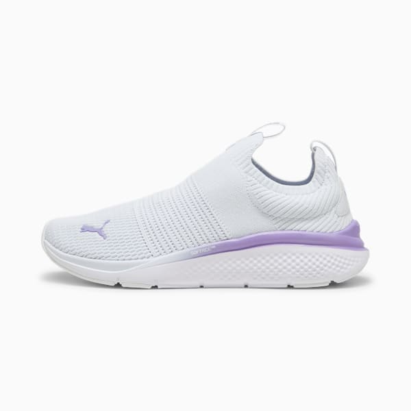 SOFTRIDE Pro Echo Slip-On Women's Running Shoe, Silver Mist-Lavender Alert-PUMA White, extralarge