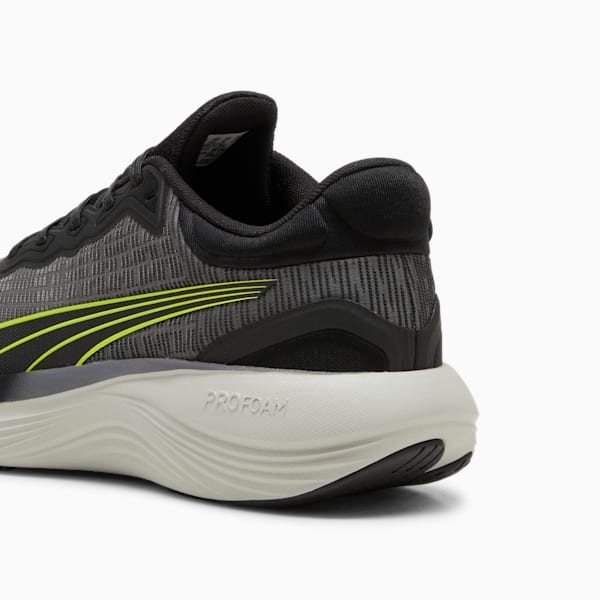 Tenis para correr para hombre Scend Pro Ultra, PUMA Black-Lime Pow, extralarge