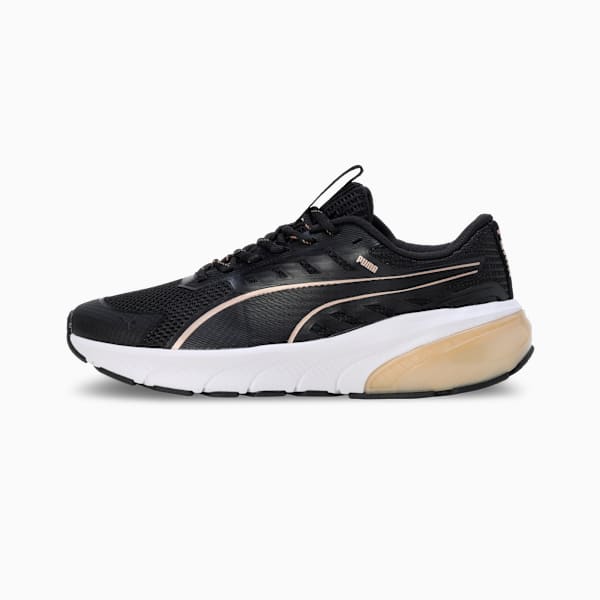 Cell Glare Women's Running Shoes, PUMA Black-PUMA Gold-PUMA White, extralarge-IND