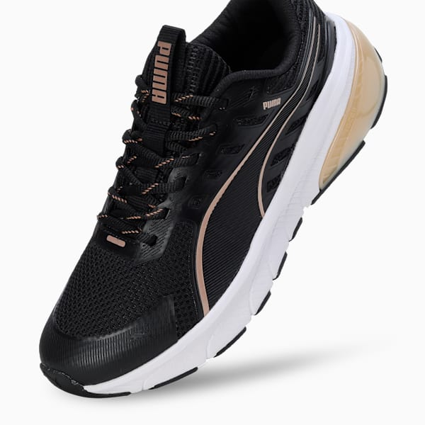 Cell Glare Women's Running Shoes, PUMA Black-PUMA Gold-PUMA White, extralarge-IND
