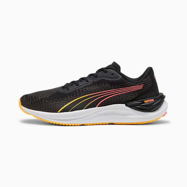 Tenis de running para hombre Electrify NITRO™ 3, PUMA Black-Sun Stream-Sunset Glow, extralarge