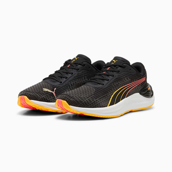 Electrify NITRO™ 3 Women's Running Shoes, PUMA Black-Sun Stream-Sunset Glow, extralarge